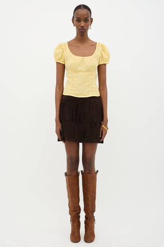 Louis Vuitton Puff Sleeve Top