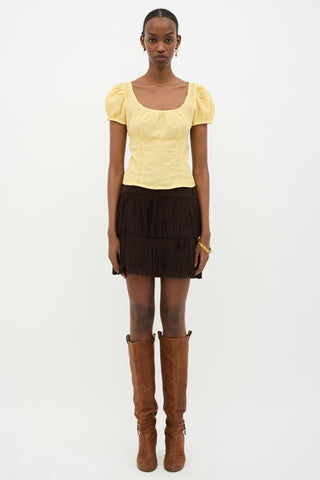 Louis Vuitton Puff Sleeve Top