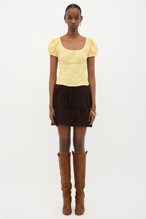 Louis Vuitton Puff Sleeve Top