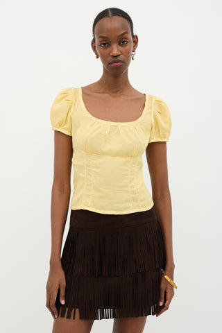 Louis Vuitton Puff Sleeve Top