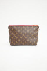 Louis Vuitton Brown Monogram & Red Pallas Beauty Case
