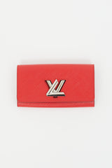 Louis Vuitton Red Epi Leather Twist Lock Wallet
