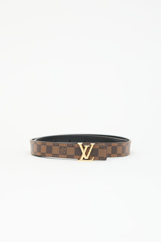 Louis Vuitton Reversible Damier Ebene LV Belt