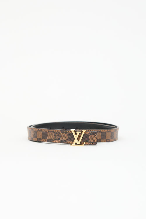 Louis Vuitton Reversible Damier Ebene LV Belt