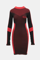 Louis Vuitton Ribbed Knit Insert Logo Dress