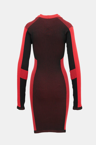 Louis Vuitton Ribbed Knit Insert Logo Dress