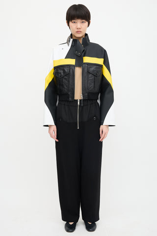 Louis Vuitton Rubber & Leather Biker Jacket