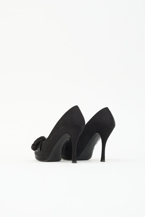 Louis Vuitton Satin Rosette Pump