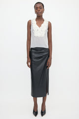 Louis Vuitton Sheer Ruffled Tank Top