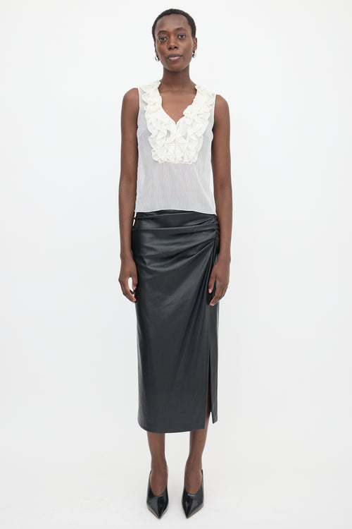 Louis Vuitton Sheer Ruffled Tank Top