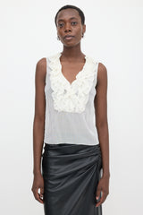Louis Vuitton Sheer Ruffled Tank Top