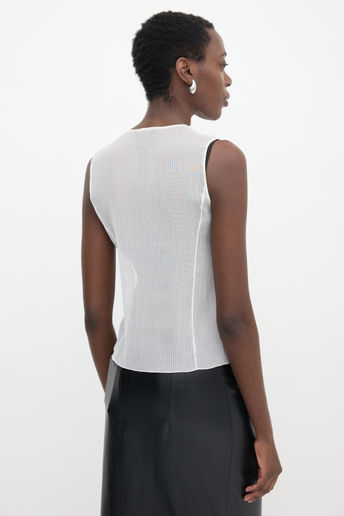 Louis Vuitton Sheer Ruffled Tank Top