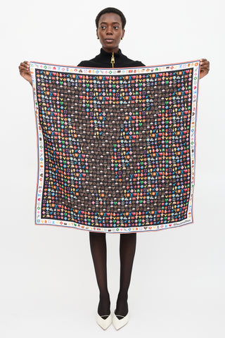 Louis Vuitton Silk Mixed Print LVmoji Scarf