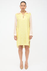 Louis Vuitton Silk Monogram Shirt Dress