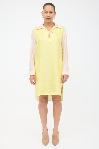 Louis Vuitton Silk Monogram Shirt Dress