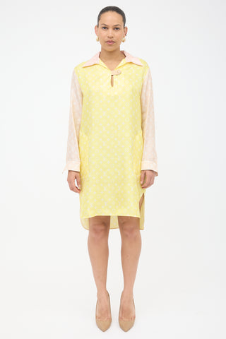 Louis Vuitton Silk Monogram Shirt Dress