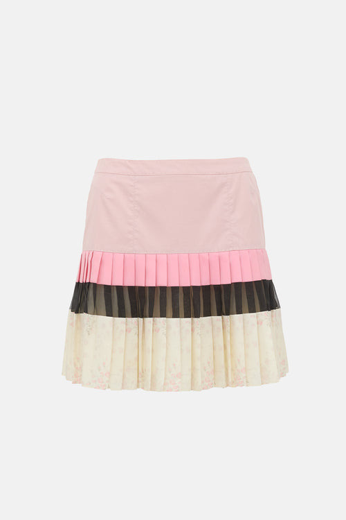 Louis Vuitton Silk Pleated Mini skirt