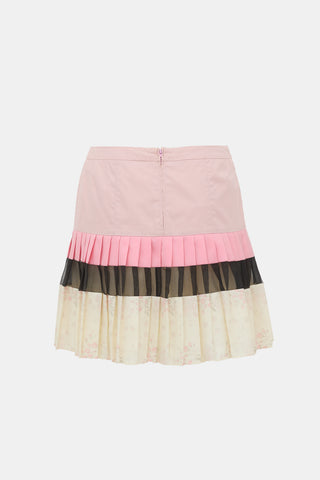 Louis Vuitton Silk Pleated Mini skirt