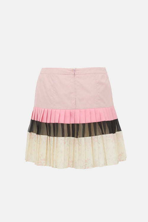 Louis Vuitton Silk Pleated Mini skirt