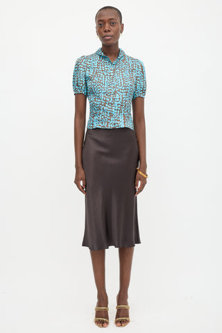 Louis Vuitton 2000s Silk Printed Blouse