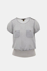Louis Vuitton Silk Semi Sheer Patterned Top