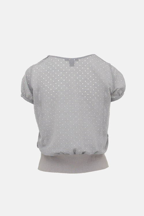 Louis Vuitton Silk Semi Sheer Patterned Top