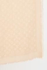 Louis Vuitton Silk & Wool Monogram Fringe Scarf