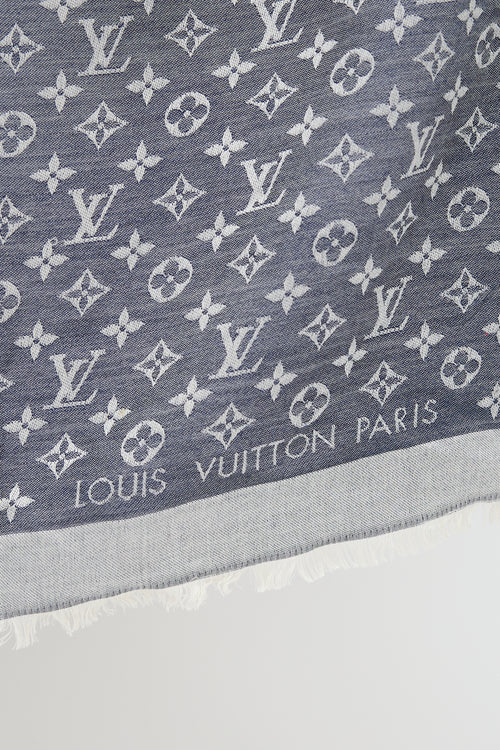 Louis Vuitton Silk & Wool Monogram Shine Shawl