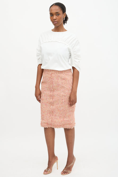 Louis Vuitton Tweed Pencil Skirt
