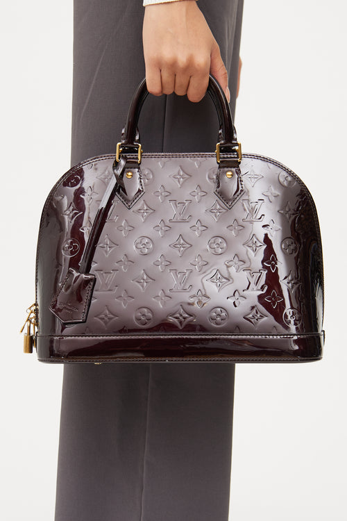 Louis Vuitton Purple Vernis Amarante Alma Bag