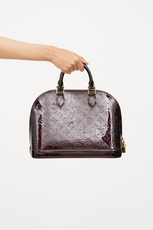 Louis Vuitton Purple Vernis Amarante Alma Bag