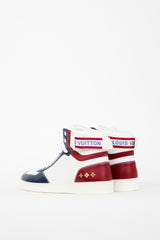 Louis Vuitton White & Multi Leather Rivoli Sneaker