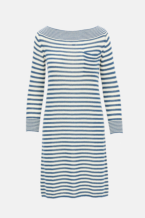 Louis Vuitton Wool Striped Sweater Dress