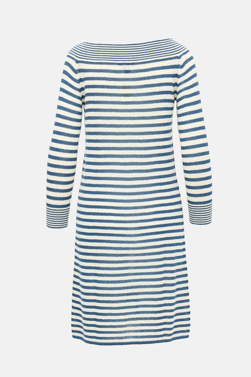 Louis Vuitton Wool Striped Sweater Dress