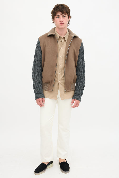 Louis Vuitton Wool & Cable Knit Jacket