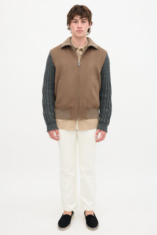 Louis Vuitton Wool & Cable Knit Jacket