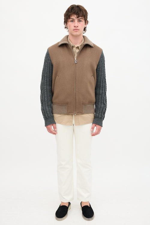 Louis Vuitton Wool & Cable Knit Jacket