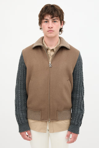 Louis Vuitton Wool & Cable Knit Jacket