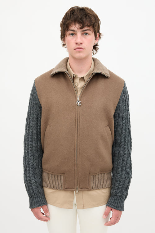 Louis Vuitton Wool & Cable Knit Jacket