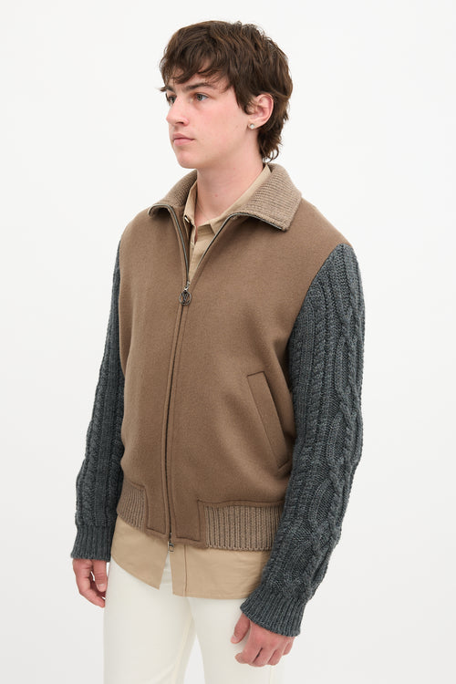 Louis Vuitton Wool & Cable Knit Jacket