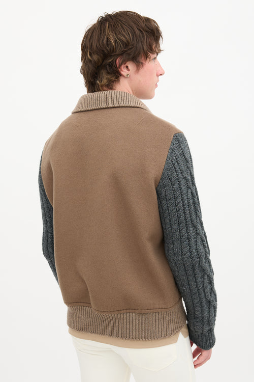 Louis Vuitton Wool & Cable Knit Jacket