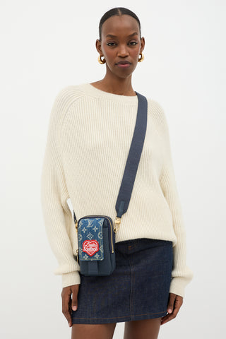 Louis Vuitton X Nigo Denim Monogram Double Phone Pouch