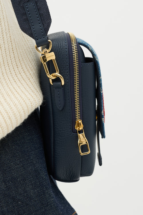 Louis Vuitton X Nigo Denim Monogram Double Phone Pouch
