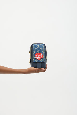 Louis Vuitton X Nigo Denim Monogram Double Phone Pouch