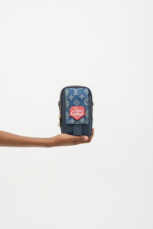 Louis Vuitton X Nigo Denim Monogram Double Phone Pouch