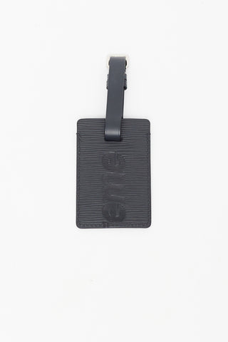 Louis Vuitton X Supreme Black Epi Leather Luggage Tag