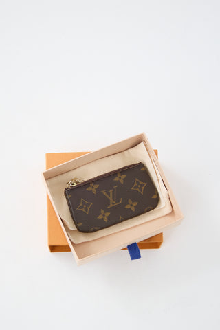 Louis Vuitton Leather Monogram Key Ring Pouch
