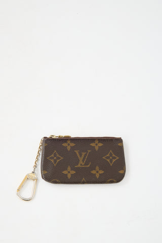 Louis Vuitton Leather Monogram Key Ring Pouch