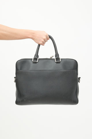 Louis Vuitton Black Taiga Leather Overnight Briefcase