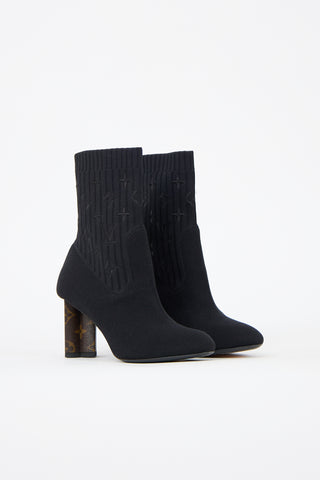 Louis Vuitton Sock Monogram Ankle Boot
